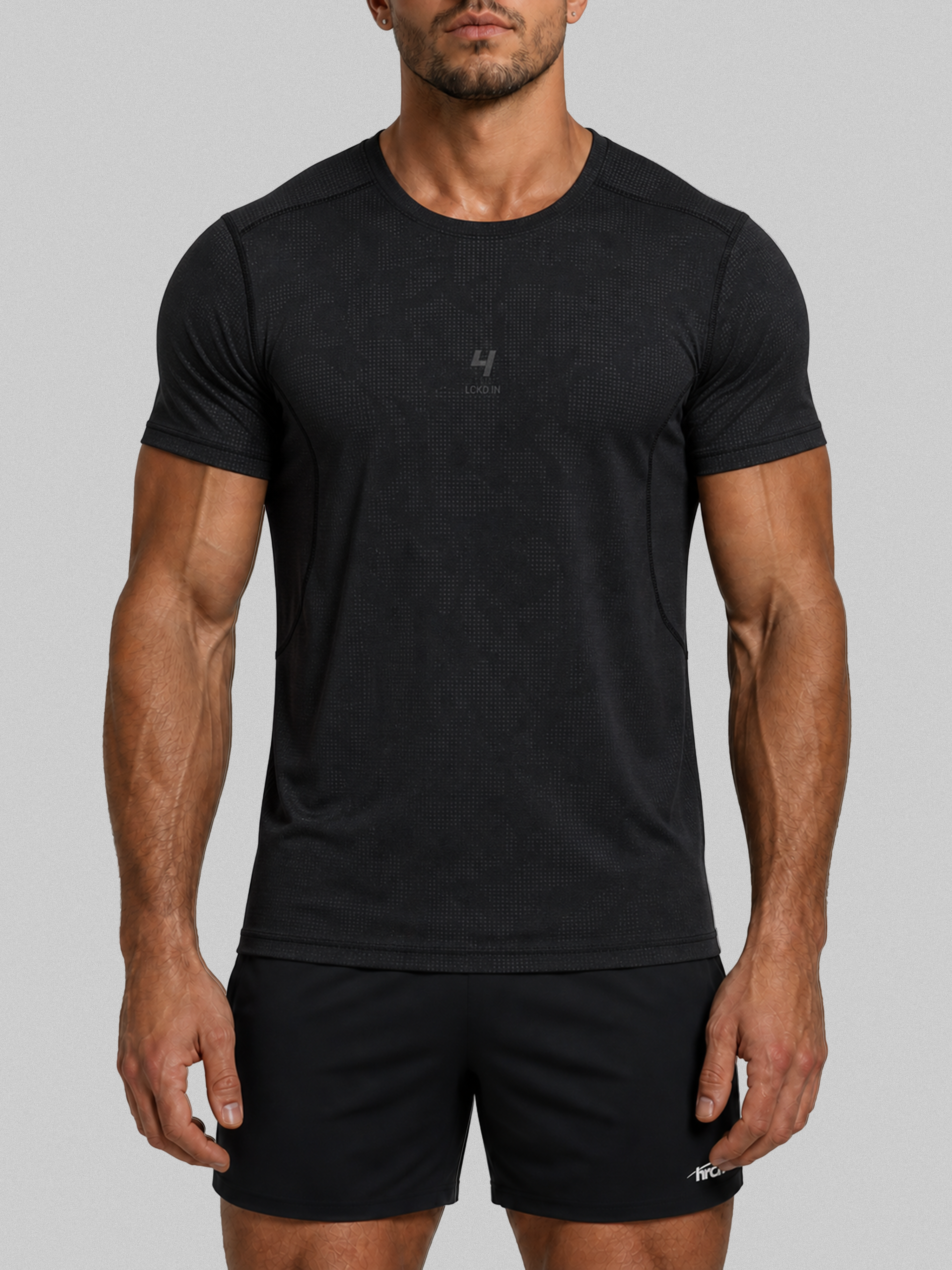 HCX feature detail: LCKD IN Fitness Tee - Black model